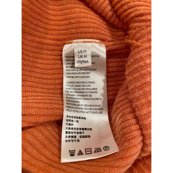 We The Free by Free People Main Squeeze Hacci Sweater Womens Size Medium Orange - Picture 7 of 12